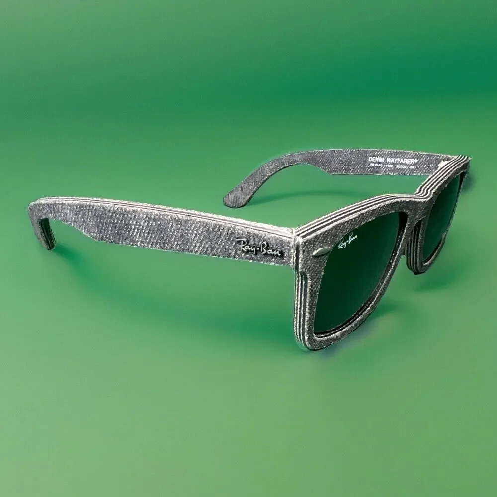 Ray-Ban Denim Wayfarer RB2140 1162 Sunglasses 50-22 Italy w/ Case